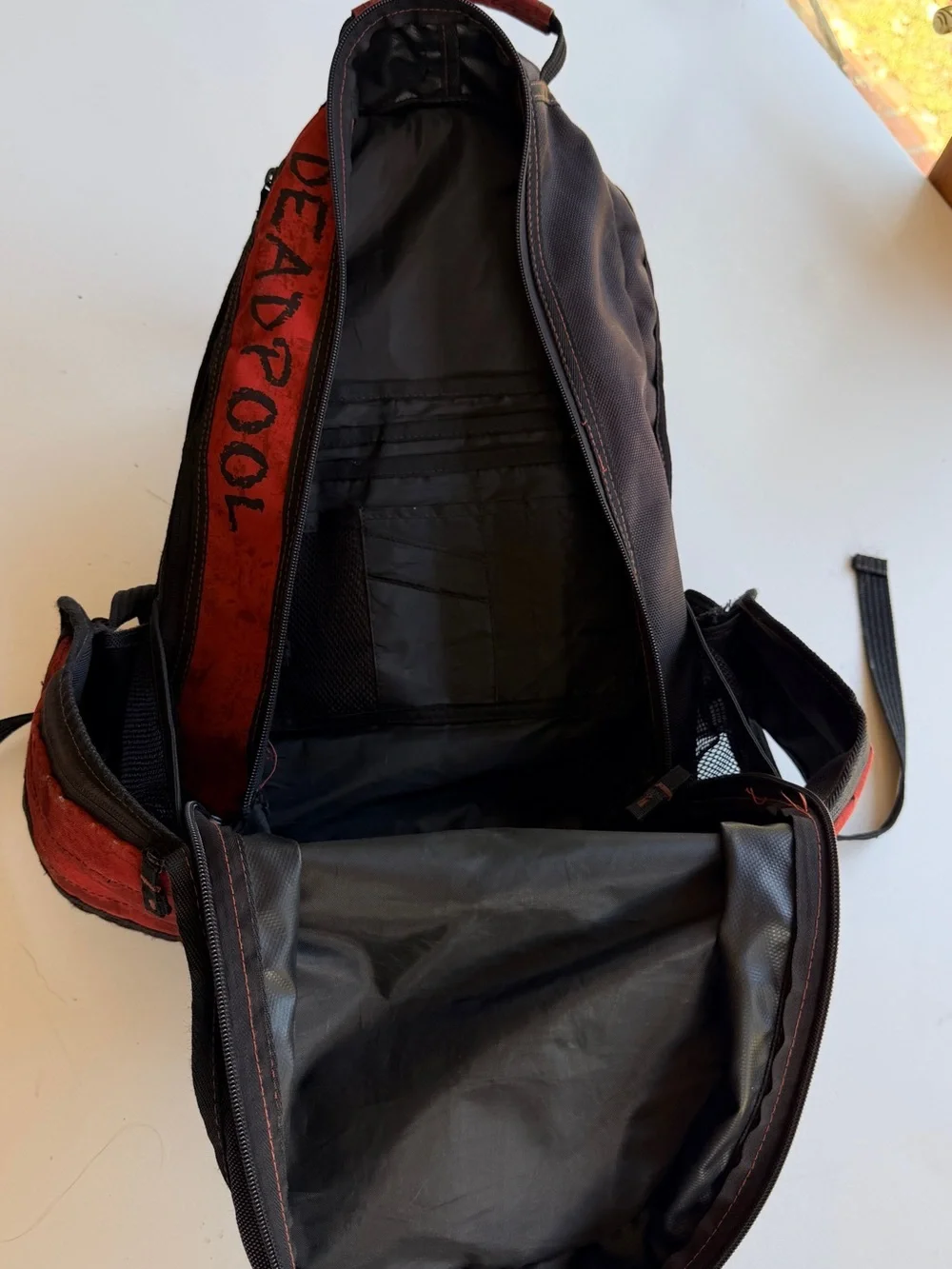 Marvel Deadpool Tactical Backpack FAIR CONDITION Large Bookbag Adjustable Straps